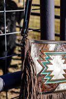 The Zigg Adjustable Cowhide Tooled Purse