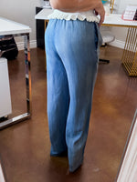 Pleated Chambray Pants