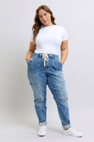 Judy Blue High Rise Cuffed Cargo Denim Jogger