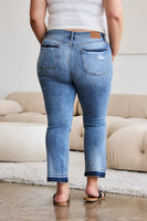 Judy Blue Full Size Release Hem Cropped Bootcut Jeans