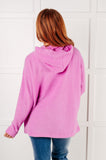 Basically My Favorite Hooded Pullover in Bright Mauve