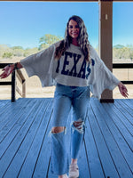 Navy TEXAS Oversized Top