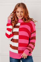 Color Blocked Stripe Sweater