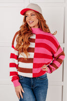 Color Blocked Stripe Sweater