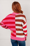 Color Blocked Stripe Sweater